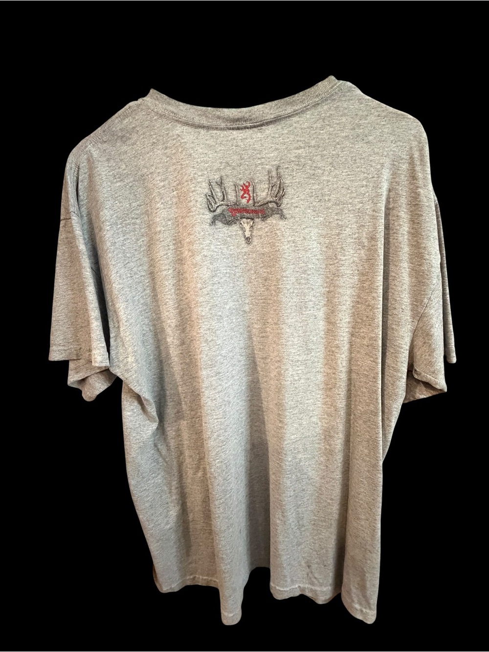 Browning Gray Short-Sleeve Tee with Antler Skull Graphic - Picture 2 of 4